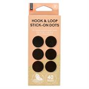 Heavy Duty Hook and Loop, 20mm x 40 Dots, Black